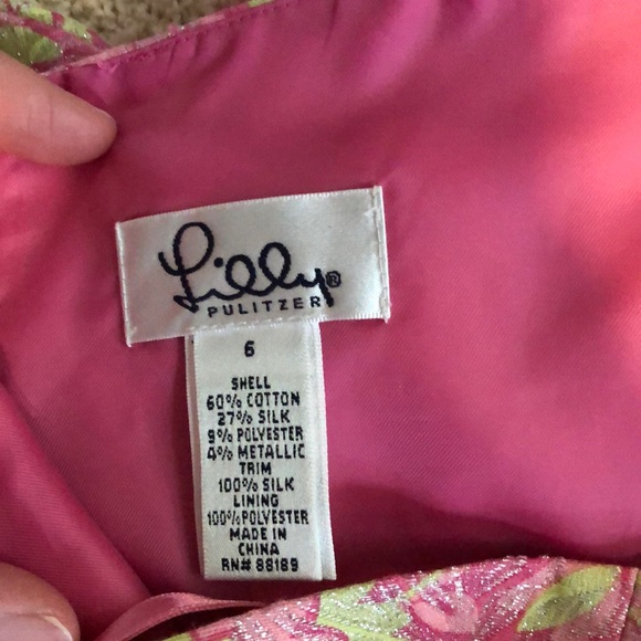 Sparkling pink and green strapless Lilly Pulitzer - Picture 4 of 4